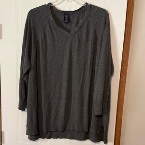 Faded Glory Charcoal Gray V-Neck Sweater